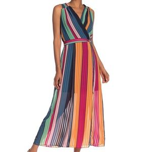 ECI colorblock stripe dress